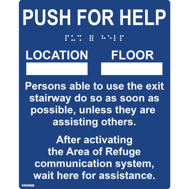 Aor Signage ARS-IB100 | Area of Refuge Sign | Viking Electronics, Inc.