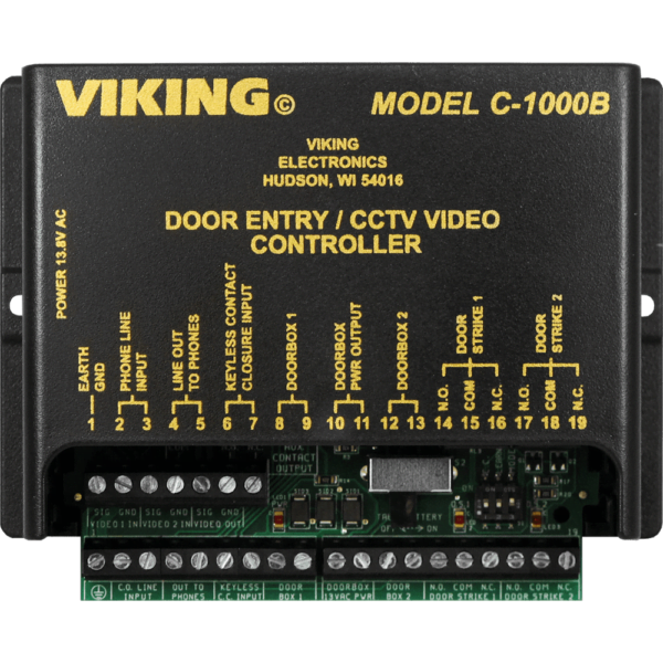 Controller for two door entry system and video camera
