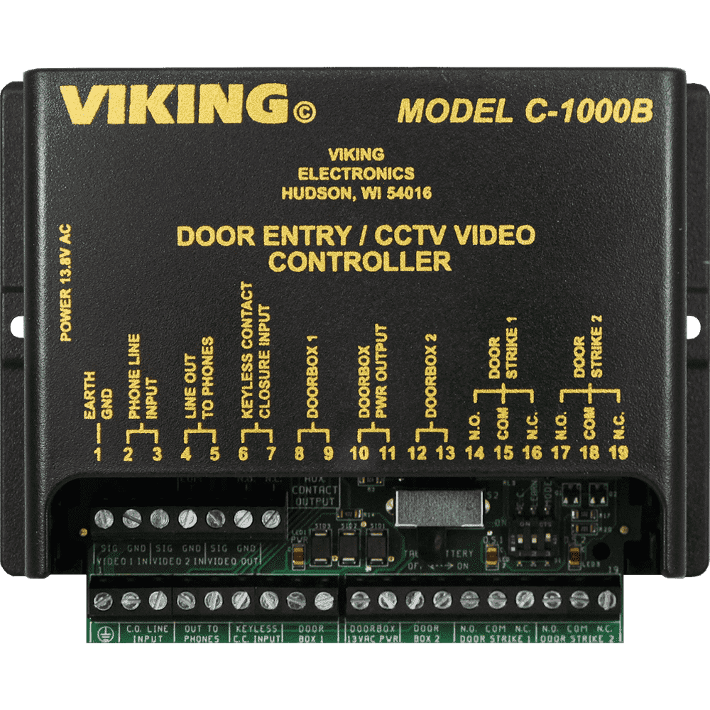 C-1000B - Two Door Entry & Camera Controller | Viking Electronics 