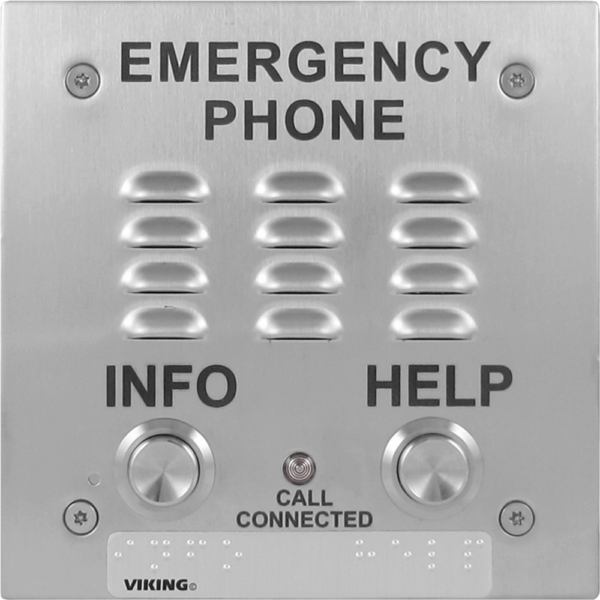 emergency phone with autodialer and voice announcer. stainless steel