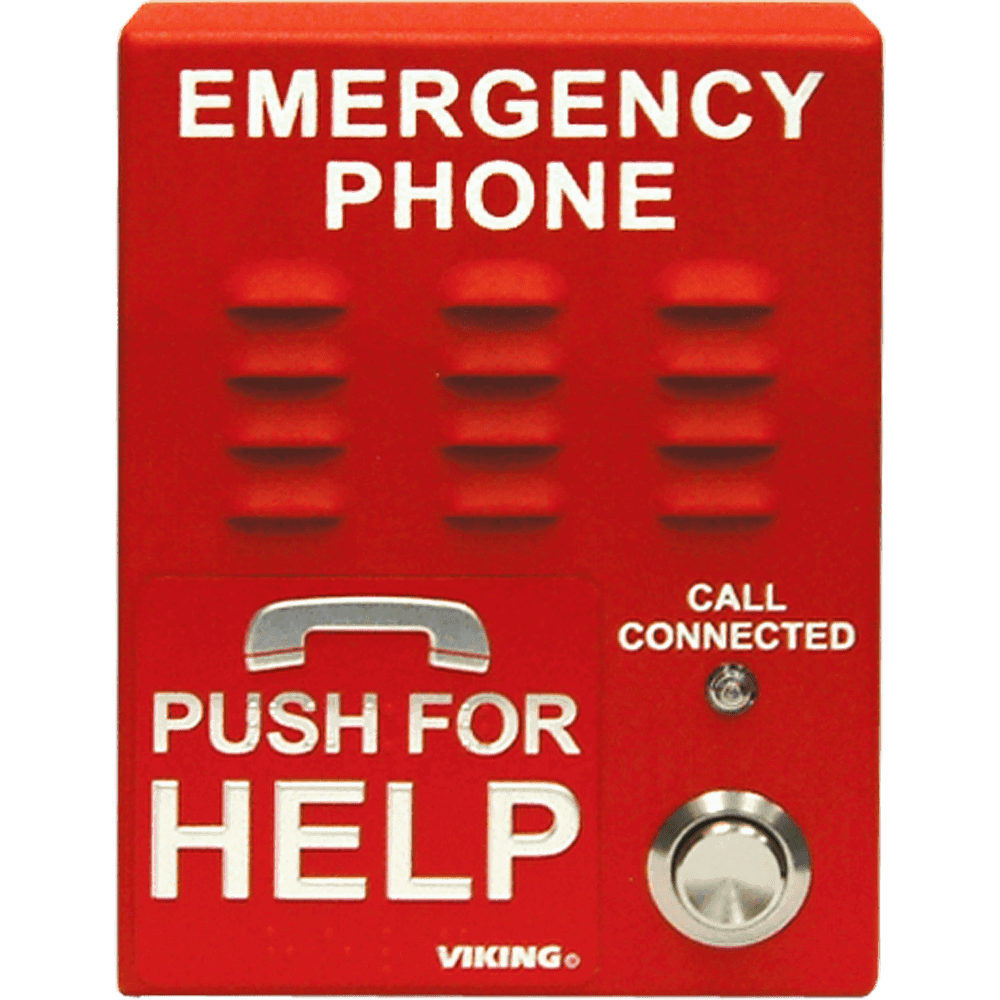 red emergency phone with enhanced weather protection