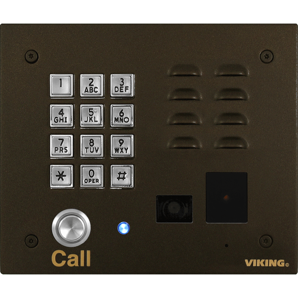 bronze voip entry phone with video camera and proximity reader