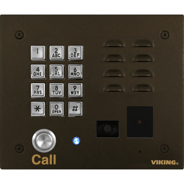 bronze voip entry phone with ewp, proximity reader, and video