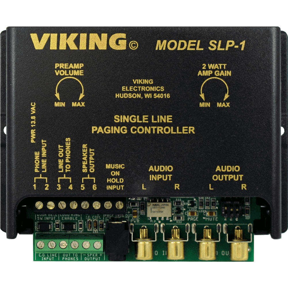 single line paging controller with two watt amp