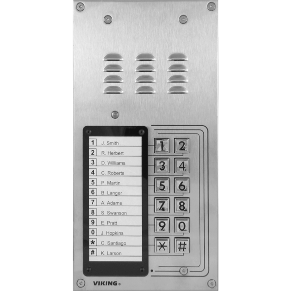 stainless steel 12-button apartment entry phone with directory