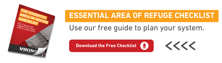 Clickable banner image of the Area of Refuge Guide and download button to access the area of refuge guide